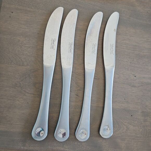 Robert‎ Welch Pendulum SERRATED Dinner Knives Set of 4, Stainless 18/10, casual - Picture 1 of 6